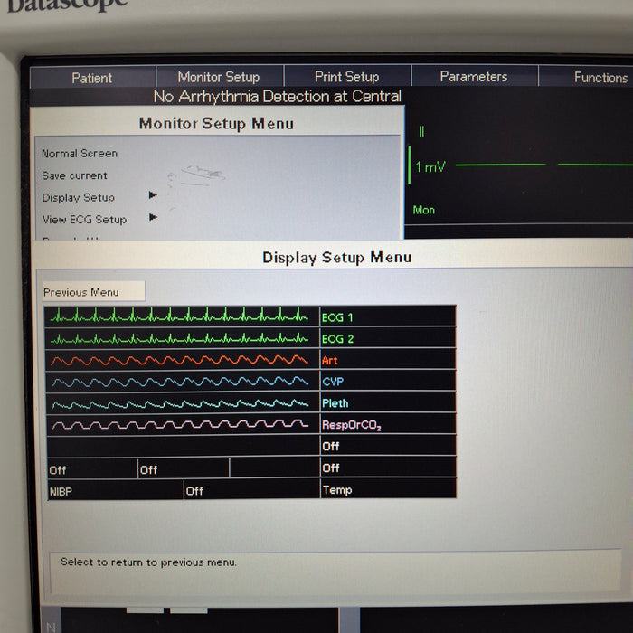 Datascope Spectrum w/CO2 Patient Monitor