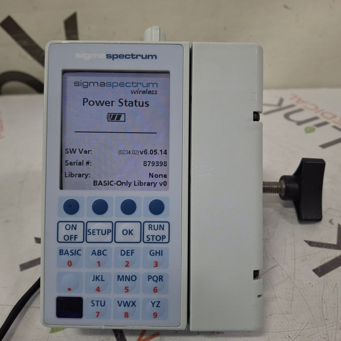 Baxter Sigma Spectrum 6.05.14 with B/G Battery Infusion Pump