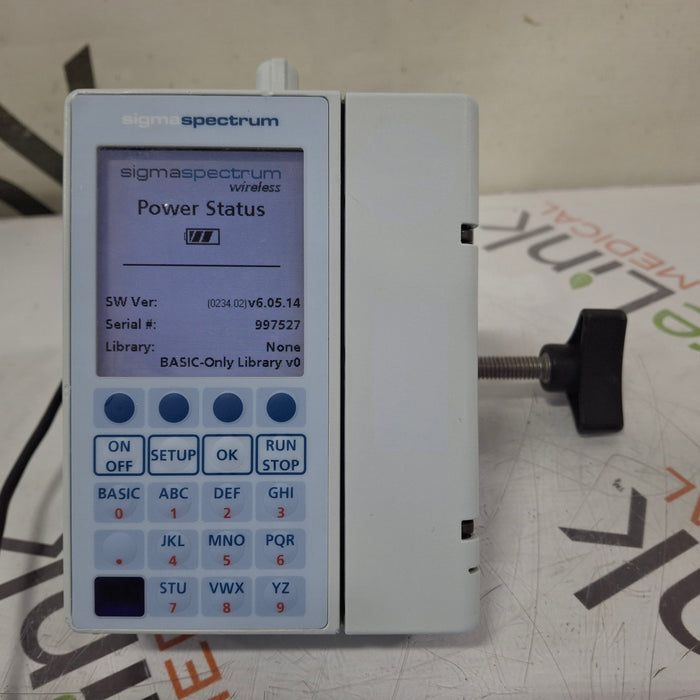 Baxter Sigma Spectrum 6.05.14 with B/G Battery Infusion Pump