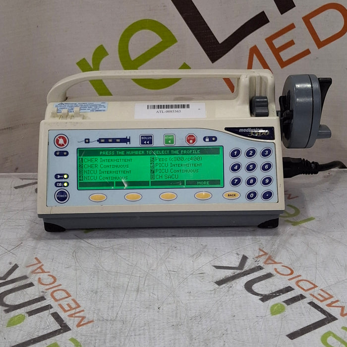 Smiths Medical Medfusion 3500 Syringe Infusion Pump