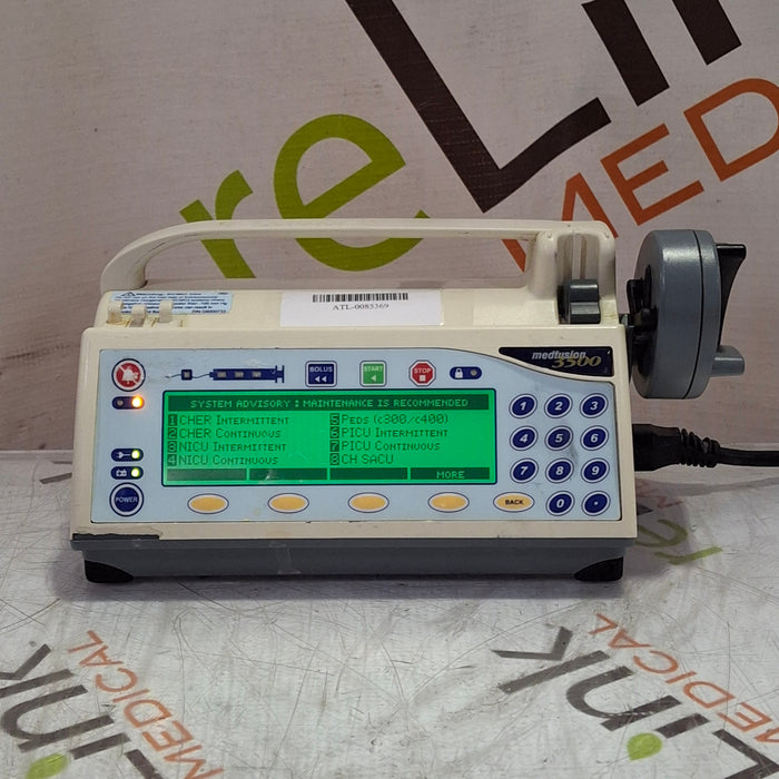 Smiths Medical Medfusion 3500 Syringe Infusion Pump