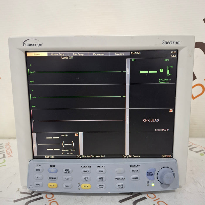 Datascope Spectrum w/CO2 Patient Monitor