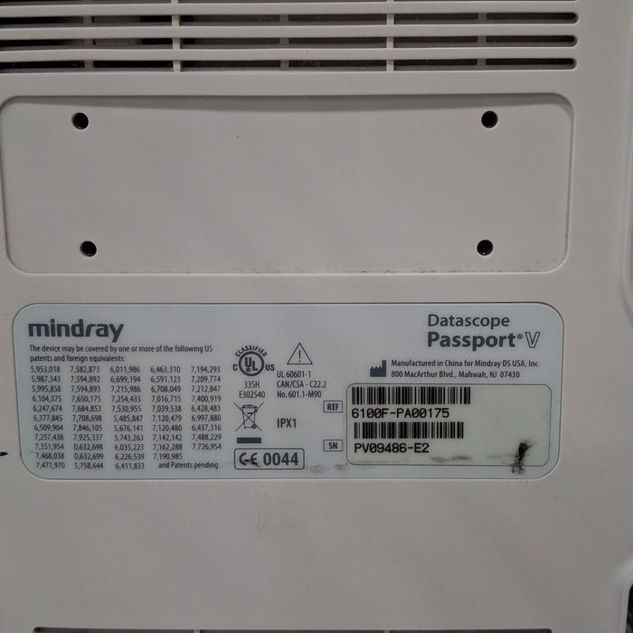 Mindray Passport V w/CO2 Patient Monitor