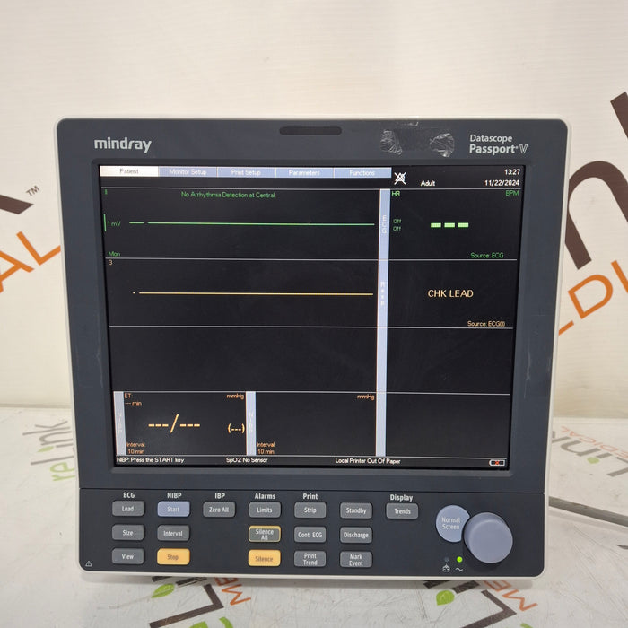 Mindray Passport V w/CO2 Patient Monitor