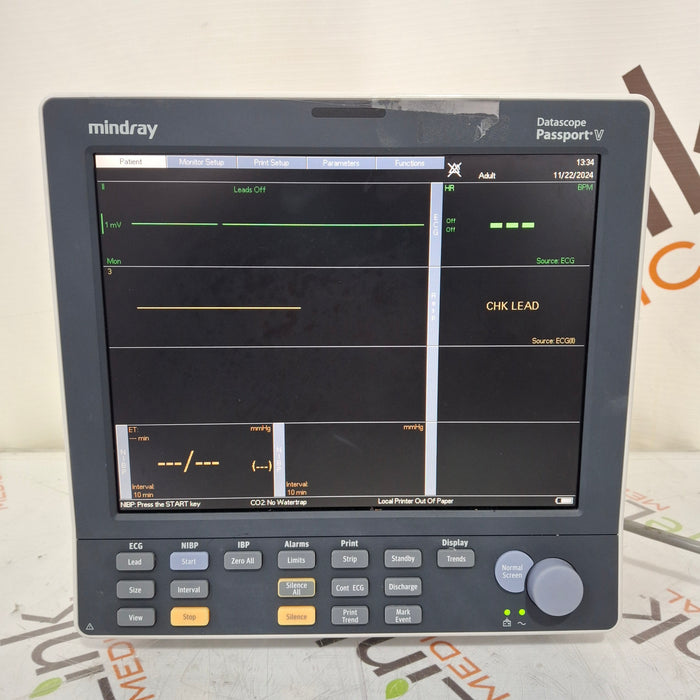 Mindray Passport V w/CO2 Patient Monitor