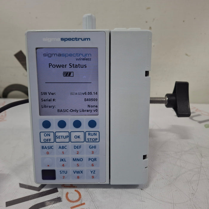 Baxter Sigma Spectrum 6.05.14 with B/G Battery Infusion Pump