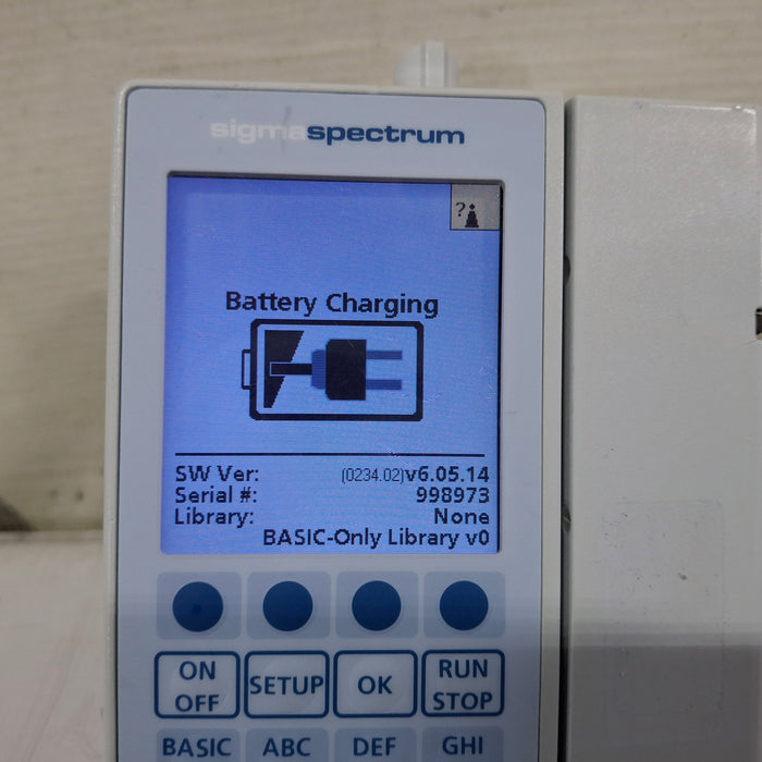 Baxter Sigma Spectrum 6.05.14 with B/G Battery Infusion Pump