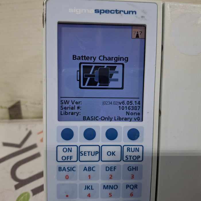 Baxter Sigma Spectrum 6.05.14 with B/G Battery Infusion Pump