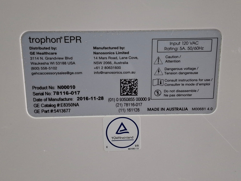 NanoSonics Trophon EPR High Level Disinfection