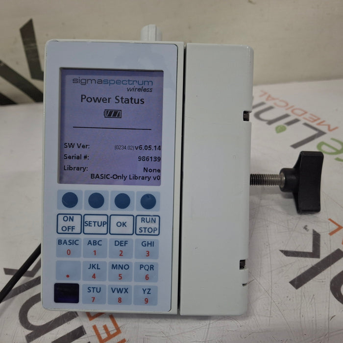 Baxter Sigma Spectrum 6.05.14 with B/G Battery Infusion Pump