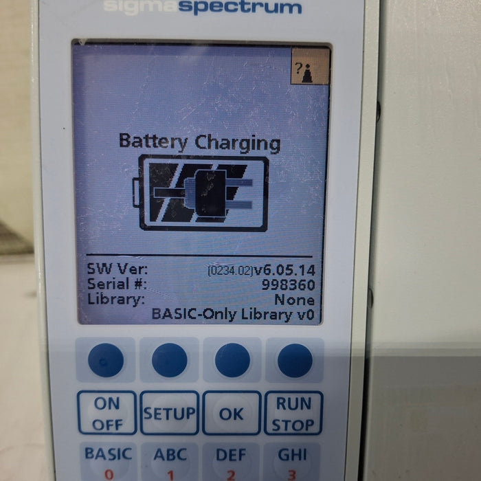 Baxter Sigma Spectrum 6.05.14 with B/G Battery Infusion Pump