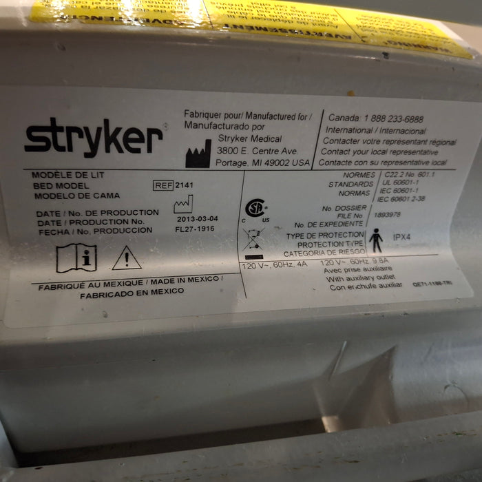 Stryker InTouch 2141 Critical Care Hospital Bed