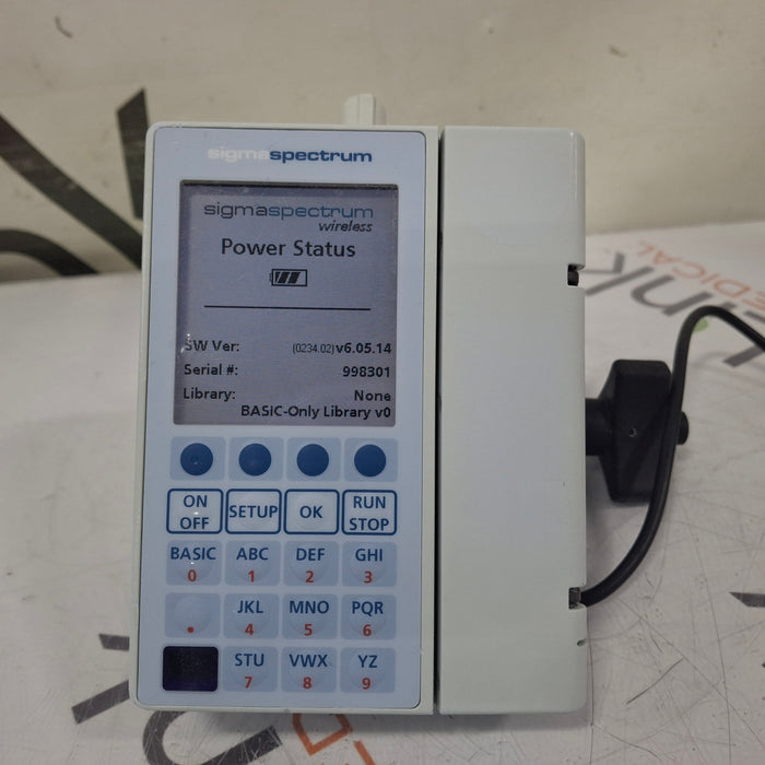 Baxter Sigma Spectrum 6.05.14 with B/G Battery Infusion Pump