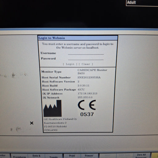 GE Healthcare GE Healthcare Carescape B450 Patient Monitor Patient Monitors reLink Medical