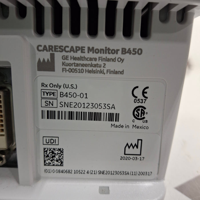 GE Healthcare GE Healthcare Carescape B450 Patient Monitor Patient Monitors reLink Medical