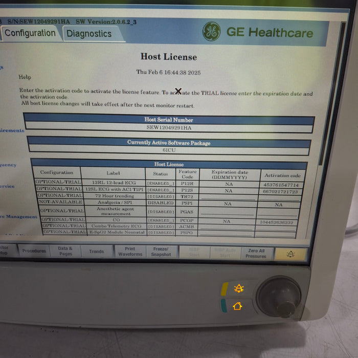 GE Healthcare Carescape B650 Patient Monitor