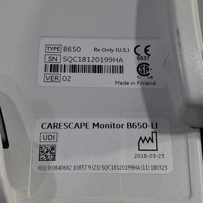 GE Healthcare Carescape B650 Patient Monitor