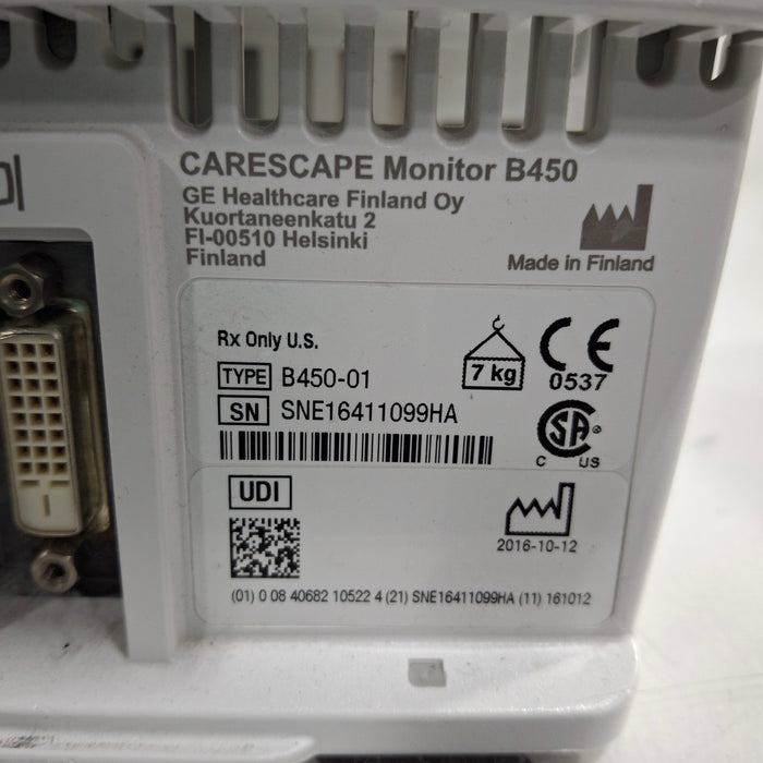 GE Healthcare Carescape B450 Patient Monitor
