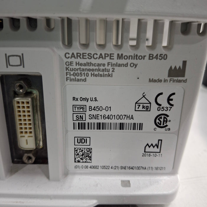 GE Healthcare Carescape B450 Patient Monitor