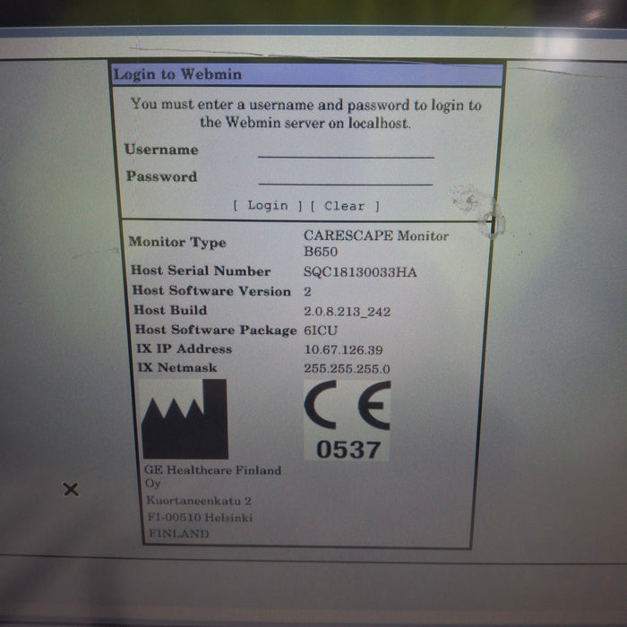 GE Healthcare Carescape B650 Patient Monitor