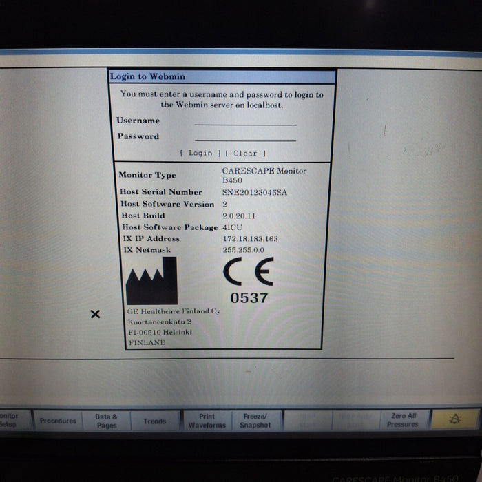 GE Healthcare GE Healthcare Carescape B450 Patient Monitor Patient Monitors reLink Medical