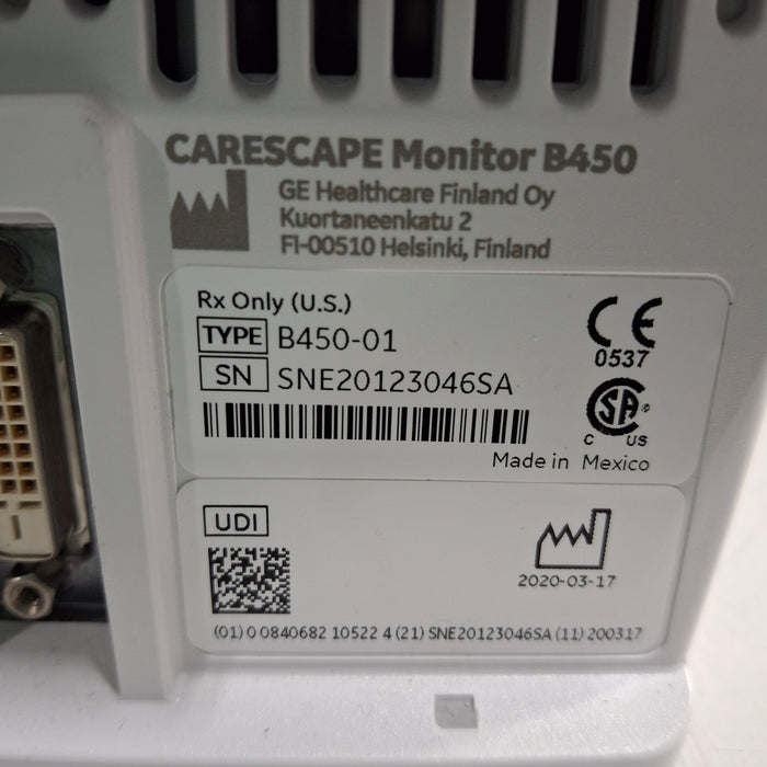 GE Healthcare GE Healthcare Carescape B450 Patient Monitor Patient Monitors reLink Medical