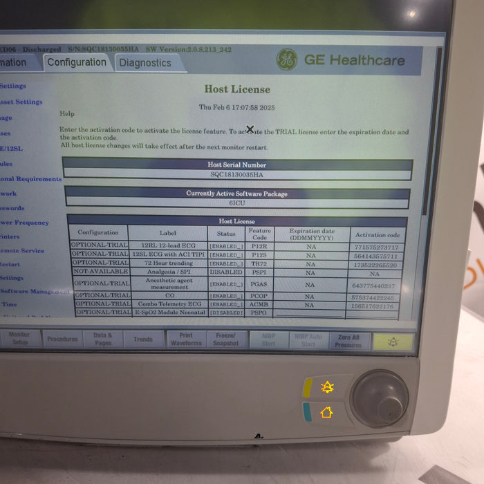 GE Healthcare Carescape B650 Patient Monitor