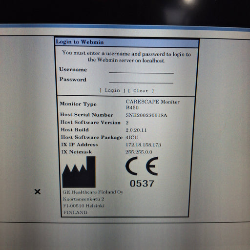 GE Healthcare GE Healthcare Carescape B450 Patient Monitor Patient Monitors reLink Medical