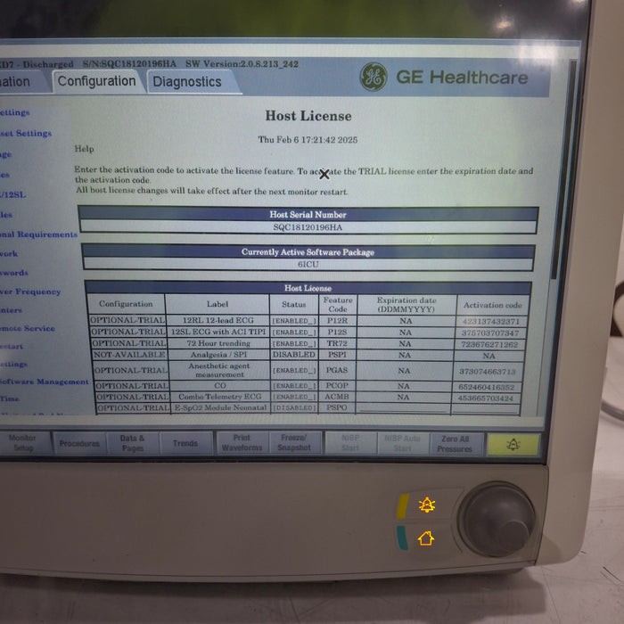GE Healthcare Carescape B650 Patient Monitor