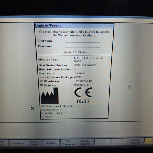 GE Healthcare GE Healthcare Carescape B450 Patient Monitor Patient Monitors reLink Medical
