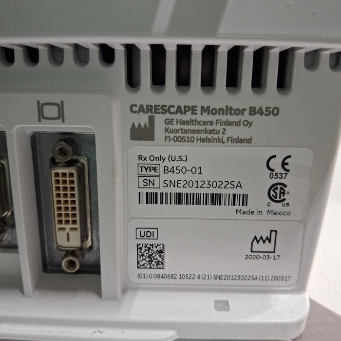 GE Healthcare GE Healthcare Carescape B450 Patient Monitor Patient Monitors reLink Medical