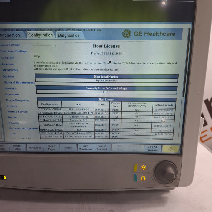 GE Healthcare Carescape B650 Patient Monitor