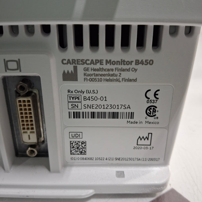 GE Healthcare Carescape B450 Patient Monitor