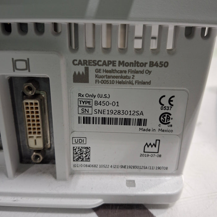 GE Healthcare Carescape B450 Patient Monitor
