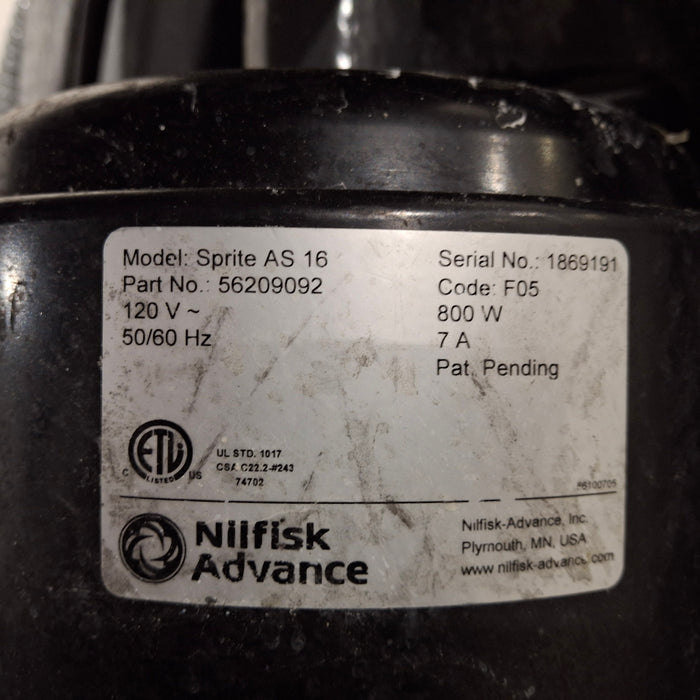 Nilfisk Advance Sprite AS 16 Wet/Dry Vacuum