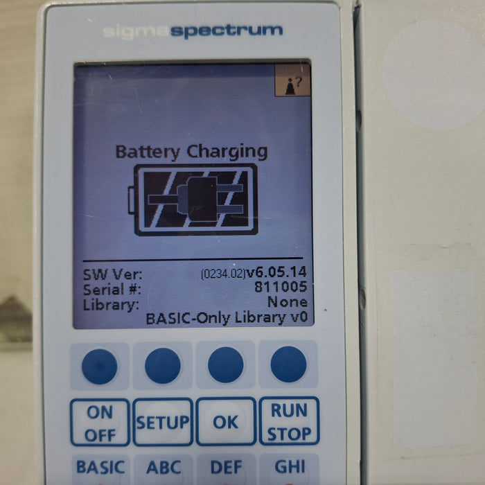 Baxter Sigma Spectrum 6.05.14 with A/B/G/N Battery Infusion Pump