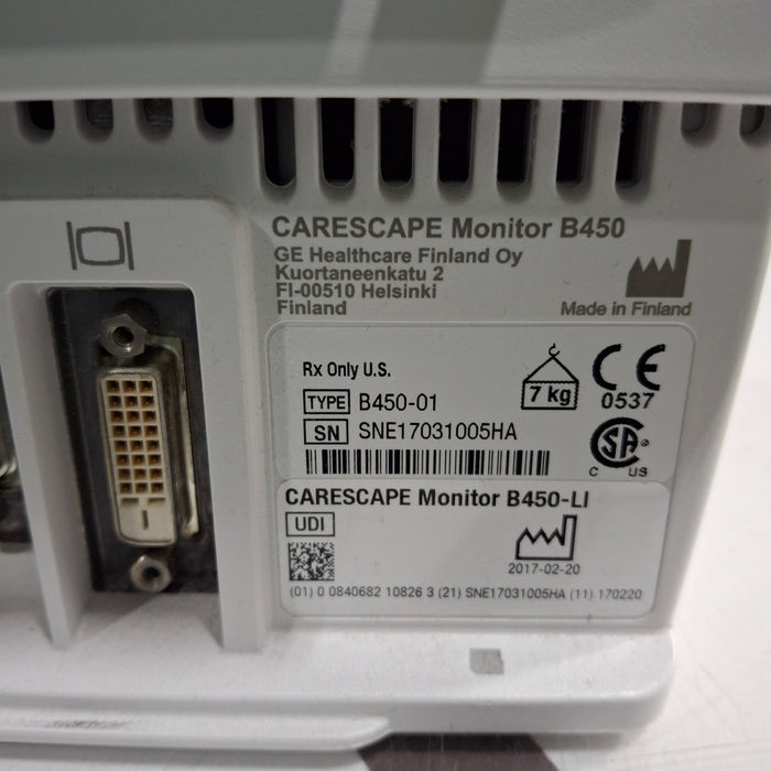 GE Healthcare Carescape B450 Patient Monitor