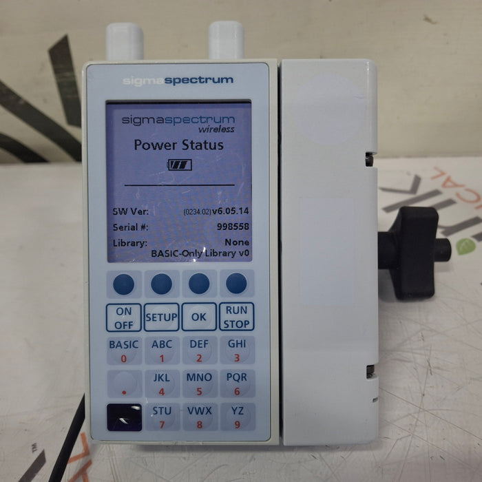 Baxter Sigma Spectrum 6.05.14 with A/B/G/N Battery Infusion Pump