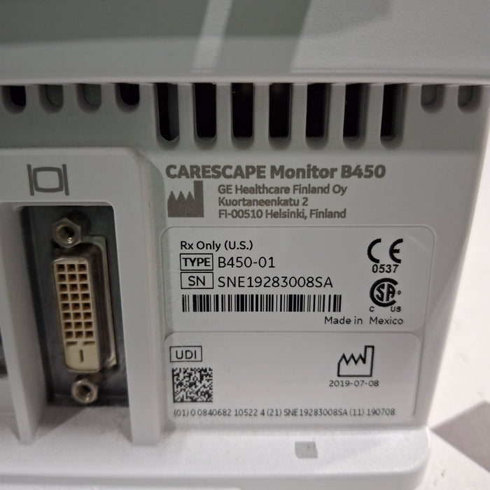 GE Healthcare Carescape B450 Patient Monitor