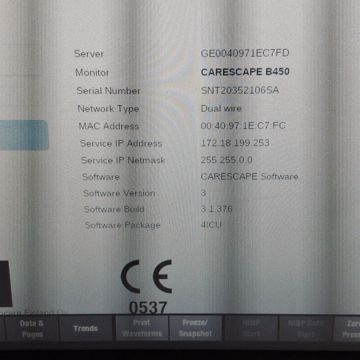 GE Healthcare GE Healthcare Carescape B450 Patient Monitor Patient Monitors reLink Medical