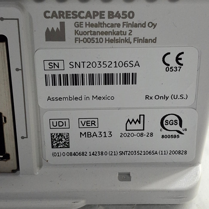 GE Healthcare GE Healthcare Carescape B450 Patient Monitor Patient Monitors reLink Medical