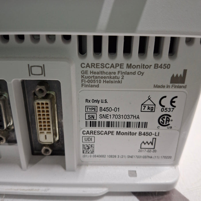GE Healthcare Carescape B450 Patient Monitor