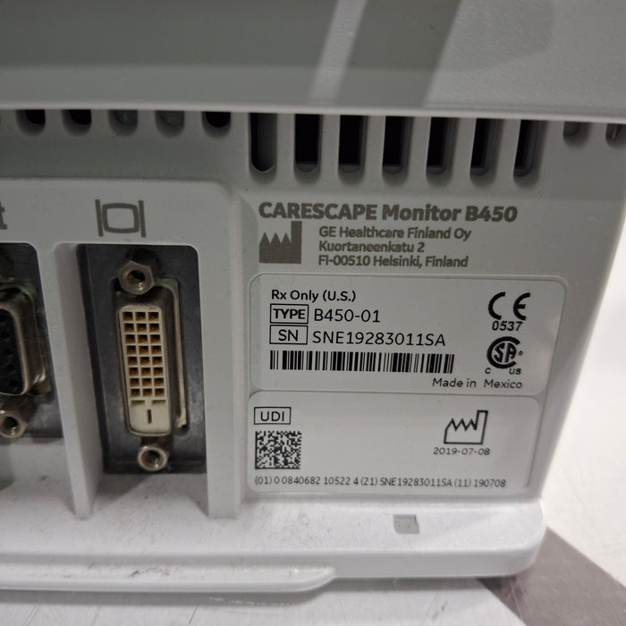 GE Healthcare Carescape B450 Patient Monitor