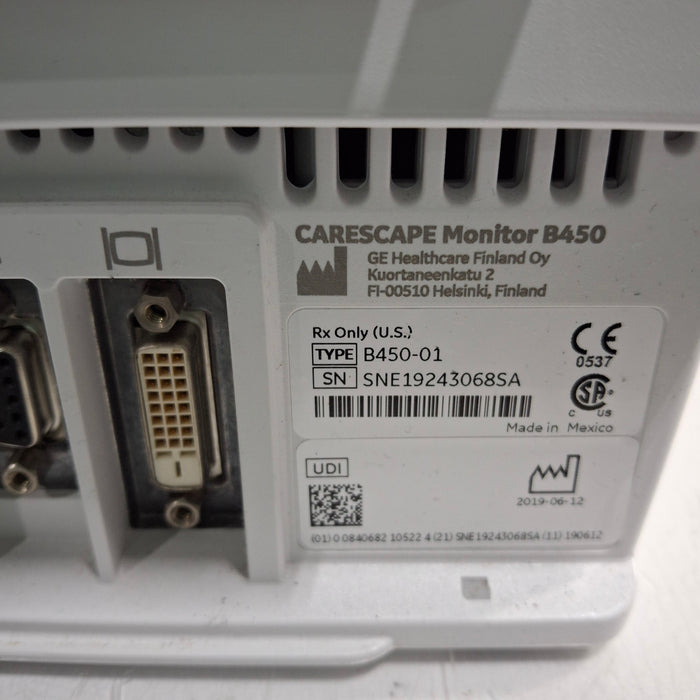 GE Healthcare Carescape B450 Patient Monitor