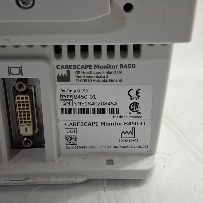 GE Healthcare Carescape B450 Patient Monitor