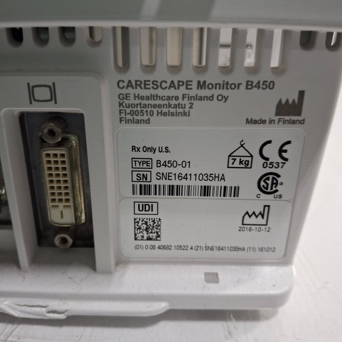 GE Healthcare Carescape B450 Patient Monitor