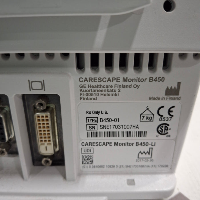 GE Healthcare Carescape B450 Patient Monitor