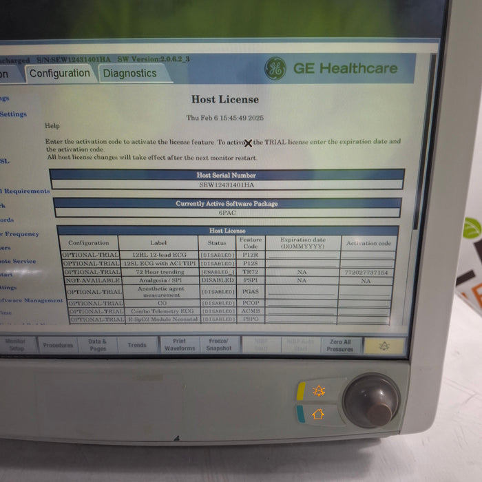 GE Healthcare Carescape B650 Patient Monitor