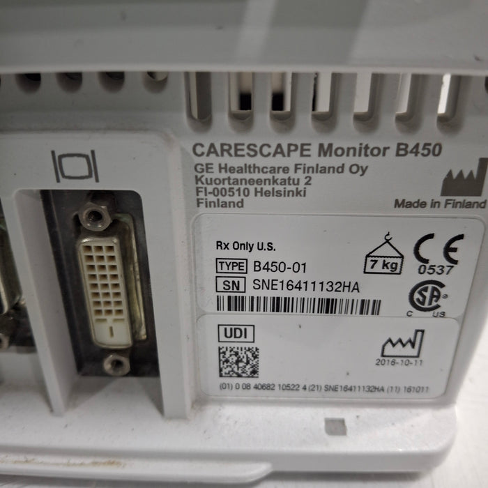 GE Healthcare Carescape B450 Patient Monitor