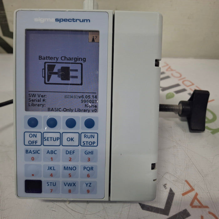 Baxter Sigma Spectrum 6.05.14 with B/G Battery Infusion Pump